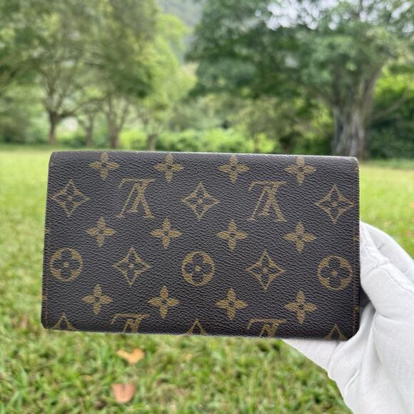 Vintage Louis Vuitton Monogram Canvas Long Flap Wallet Authentic - Picture 6 of 12